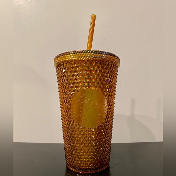 Starbucks 50th Anniversary Copper/Gold Studded Grande Cup - Picture 1 of 5